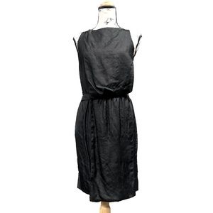 Calvin Klein Metallic Black Sleeveless Silk Dress Size: 0